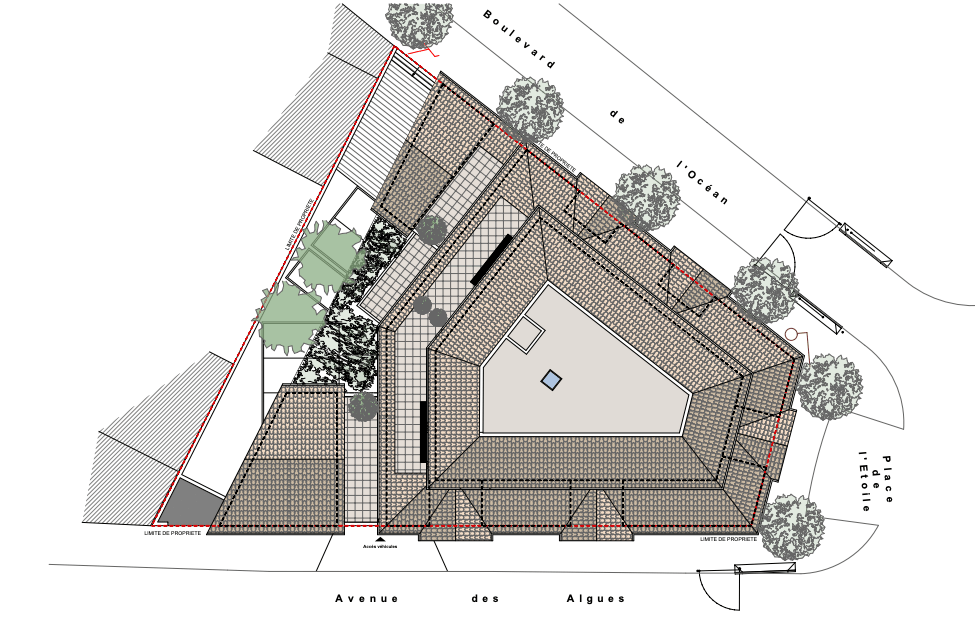 Plan de masse résidence 25 Degrés Andernos-les-Bains