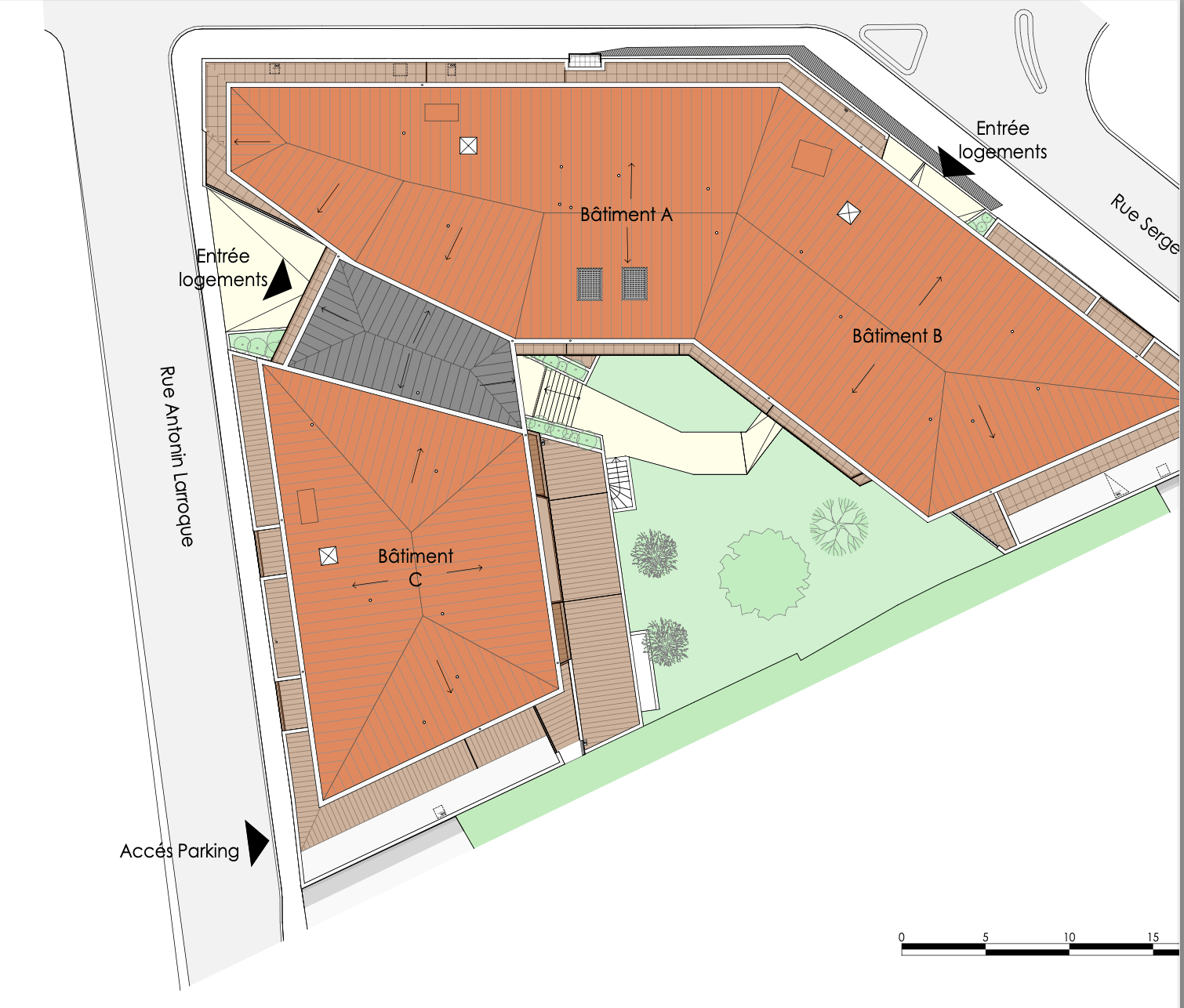 Plan de masse Abbey Road Saint-Médard-en-Jalles